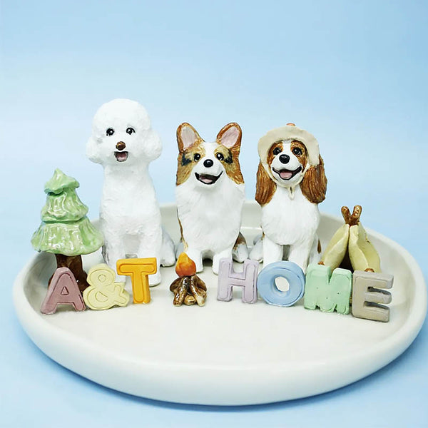 Sitipot Custom Pet's Figure Hand-crated Ceramic Plates