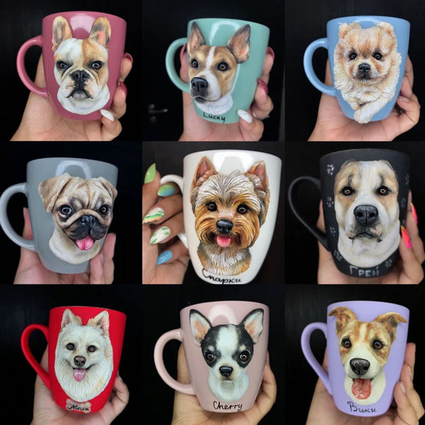 Sitipot Personalized Hand-crafted Custom 3D Pet's Portrait Sculpture Mug