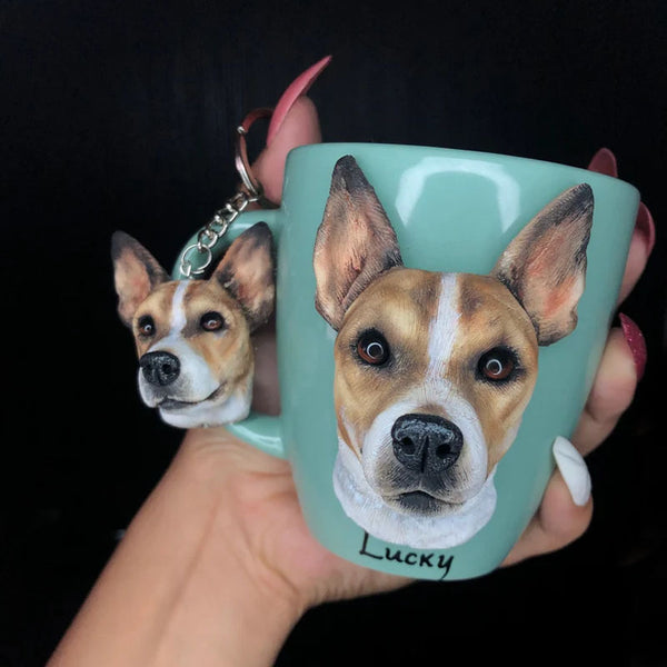 Sitipot Personalized Hand-crafted Custom 3D Pet's Portrait Sculpture Mug