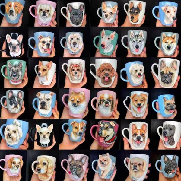 Sitipot Personalized Hand-crafted Custom 3D Pet's Portrait Sculpture Mug