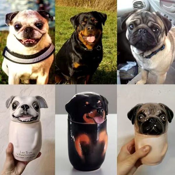 Sitipot Hand-crated Ceramic Custom Pet Portrait Urn