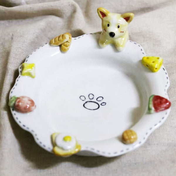 Sitipot Handmade Custom Pet's Figure Concave Plate