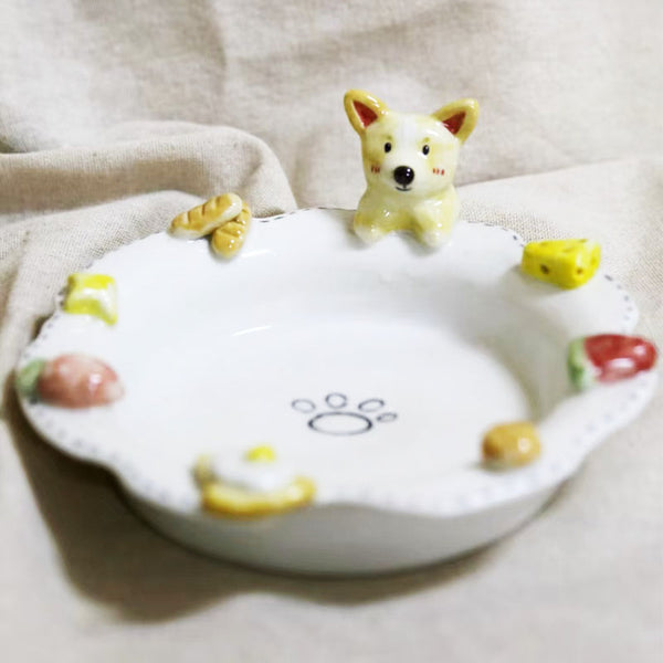 Sitipot Handmade Custom Pet's Figure Concave Plate