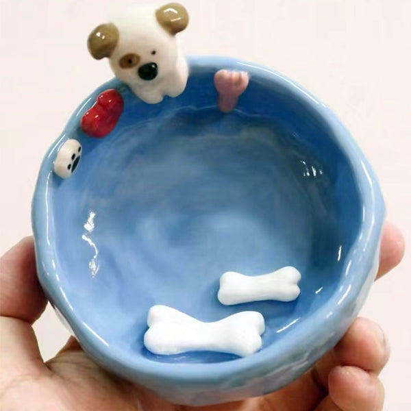 Sitipot Handmade Custom Pet's Figure Pet Food Bowls