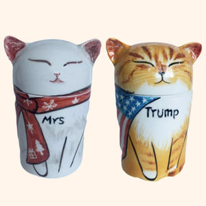 Sitipot Creative Custom Cat Portrait Hand-crated Ceramic Urn