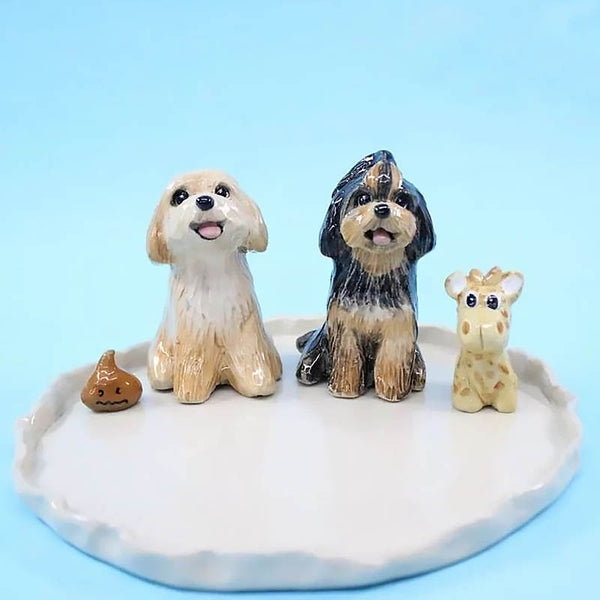 Sitipot Custom Pet's Figure Hand-crated Ceramic Plates