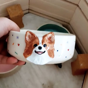 Sitipot Custom Handmade Ceramic Personalized Pet Food Bowl