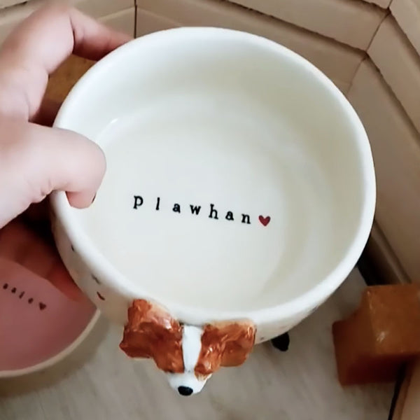 Sitipot Custom Handmade Ceramic Personalized Pet Food Bowl