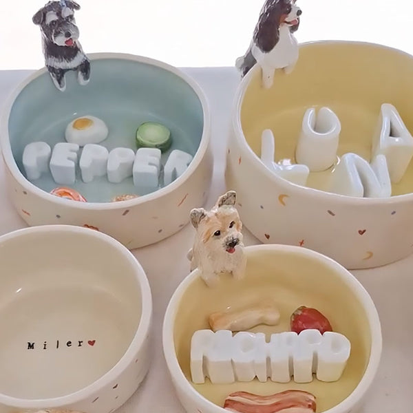 Sitipot Handmade Ceramic Custom Pet Food Bowl